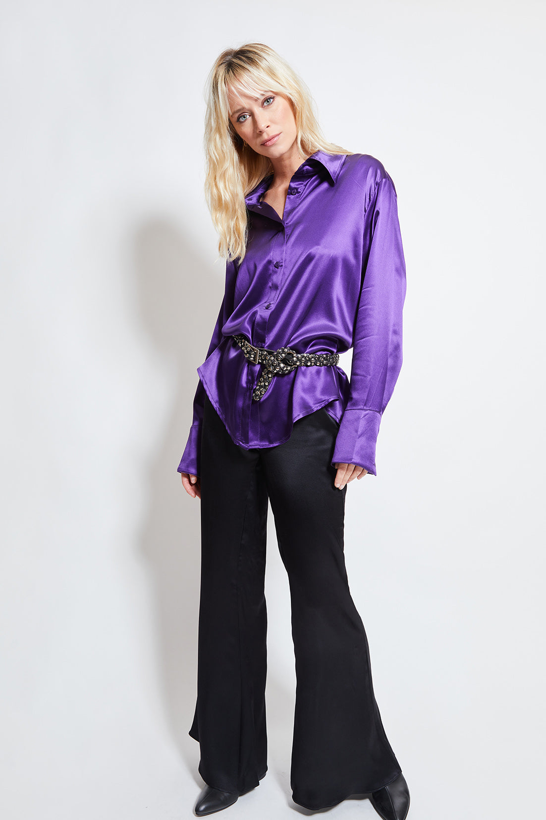 Chemise Léa oversize en Soie