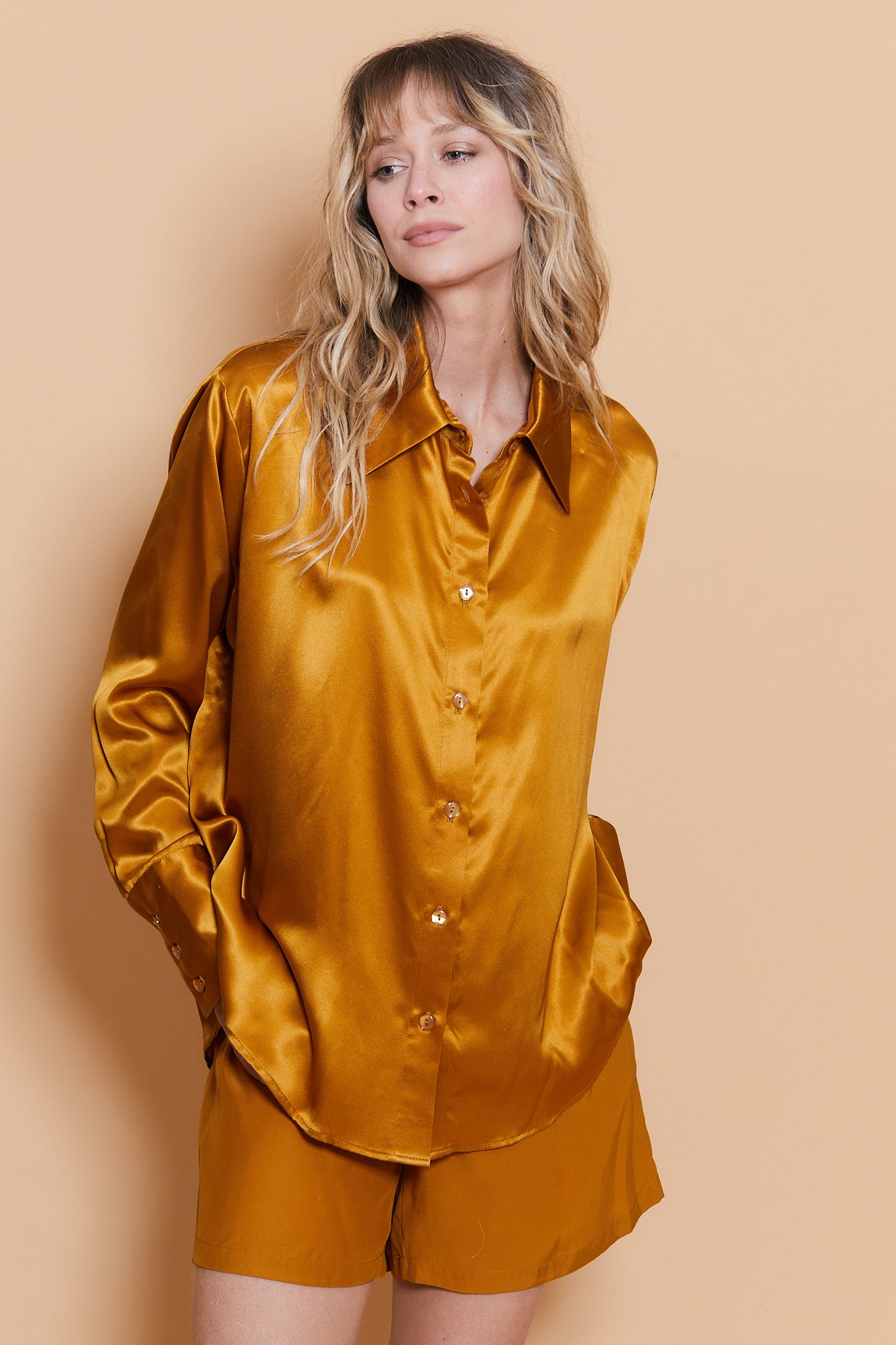 Chemise Léa oversize en Soie