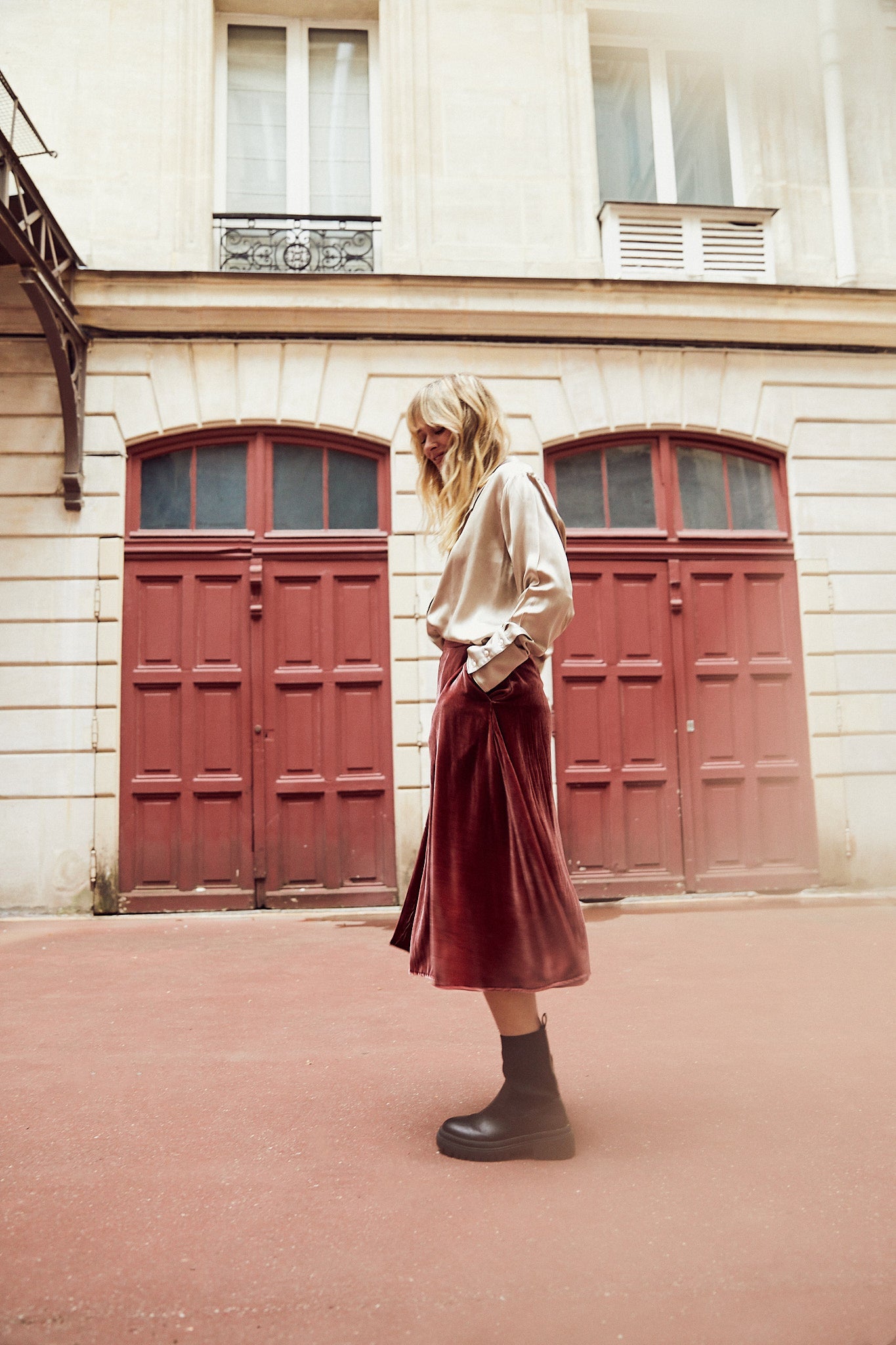 Jupe Charlène Midi – Douceur Automnale