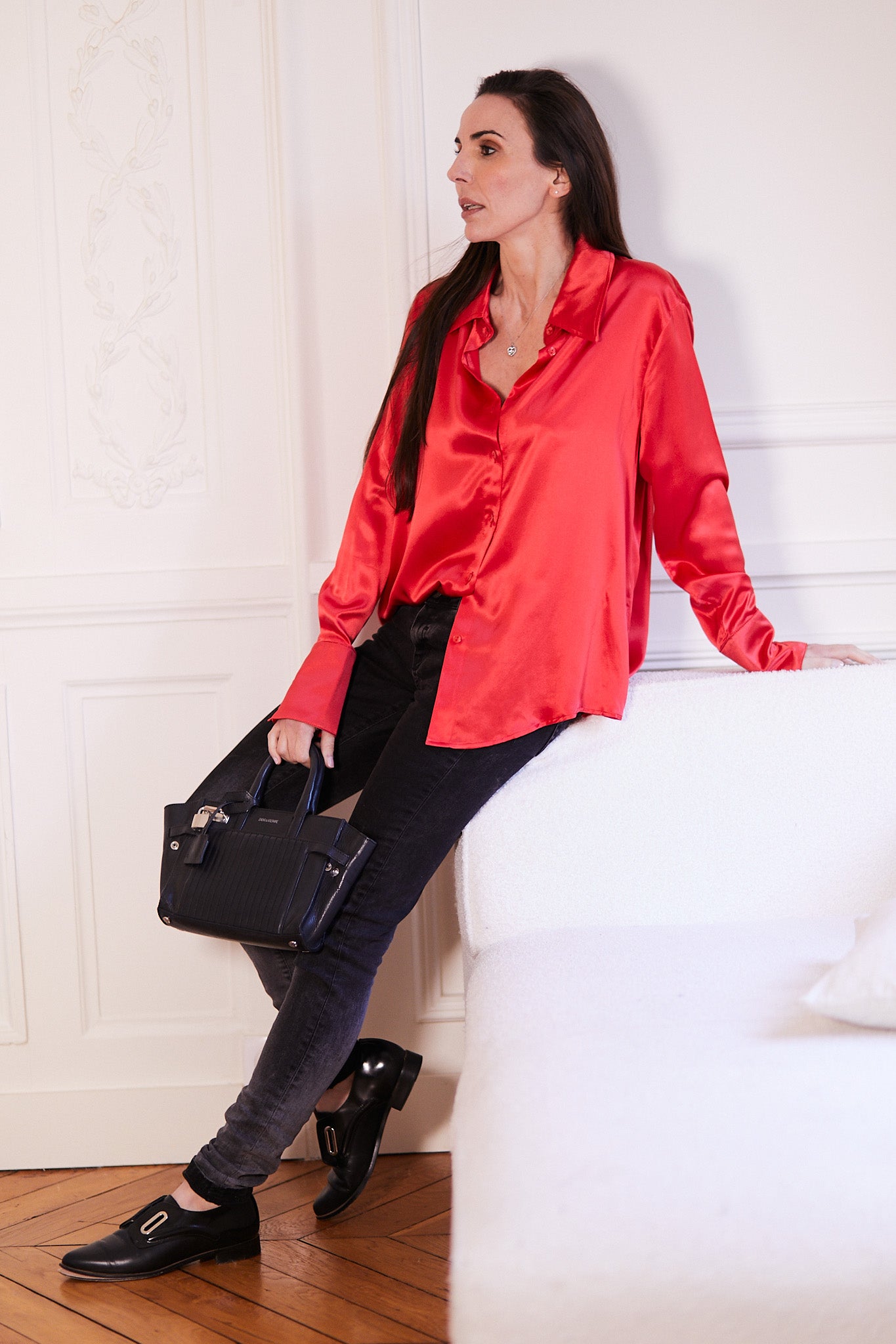Chemise Léa oversize en Soie