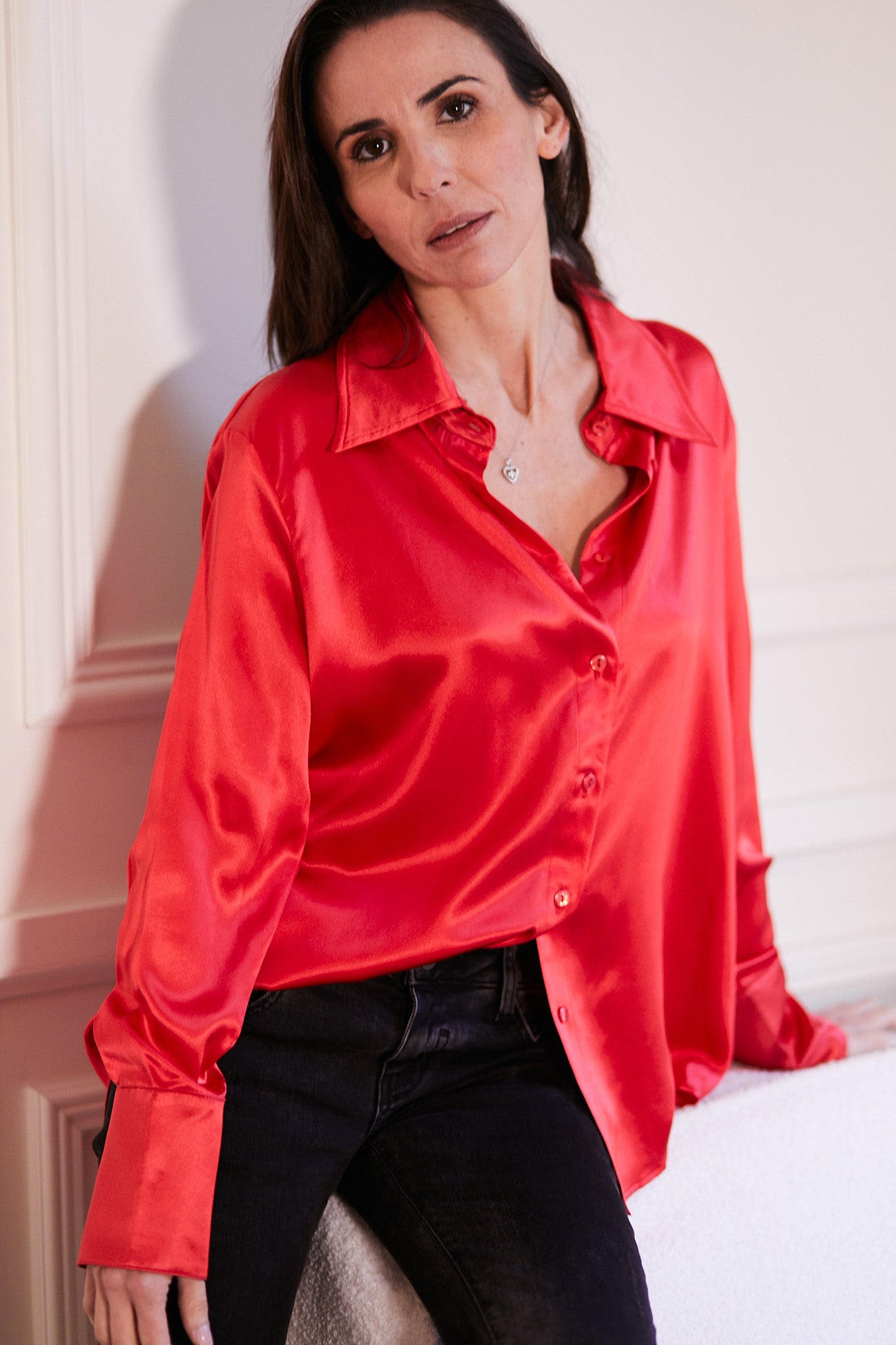 Chemise Léa oversize en Soie