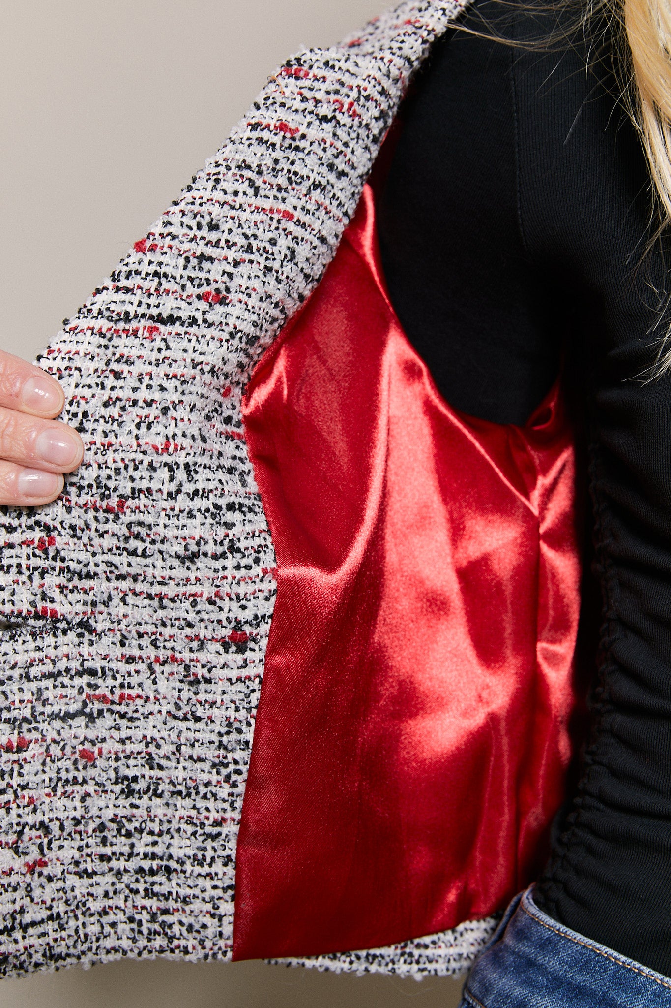 Blazer Sibylle en Tweed Multicolore